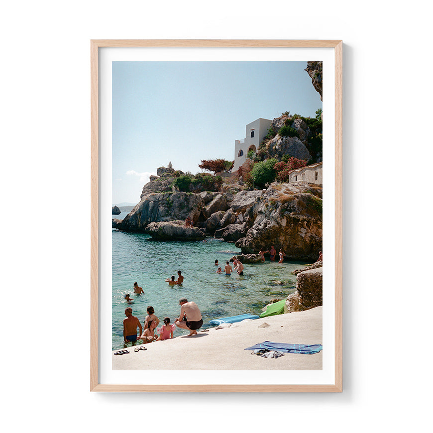 Sara's 'Del Mare' print framed in an oak timber frame.