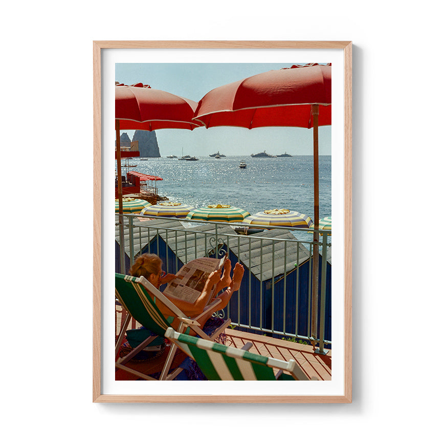 Sara's 'Buongiorno' print framed in an oak timber frame.