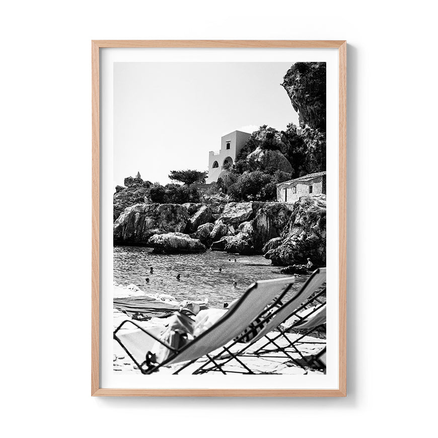 Sara's 'Locale' print framed in an oak timber frame.