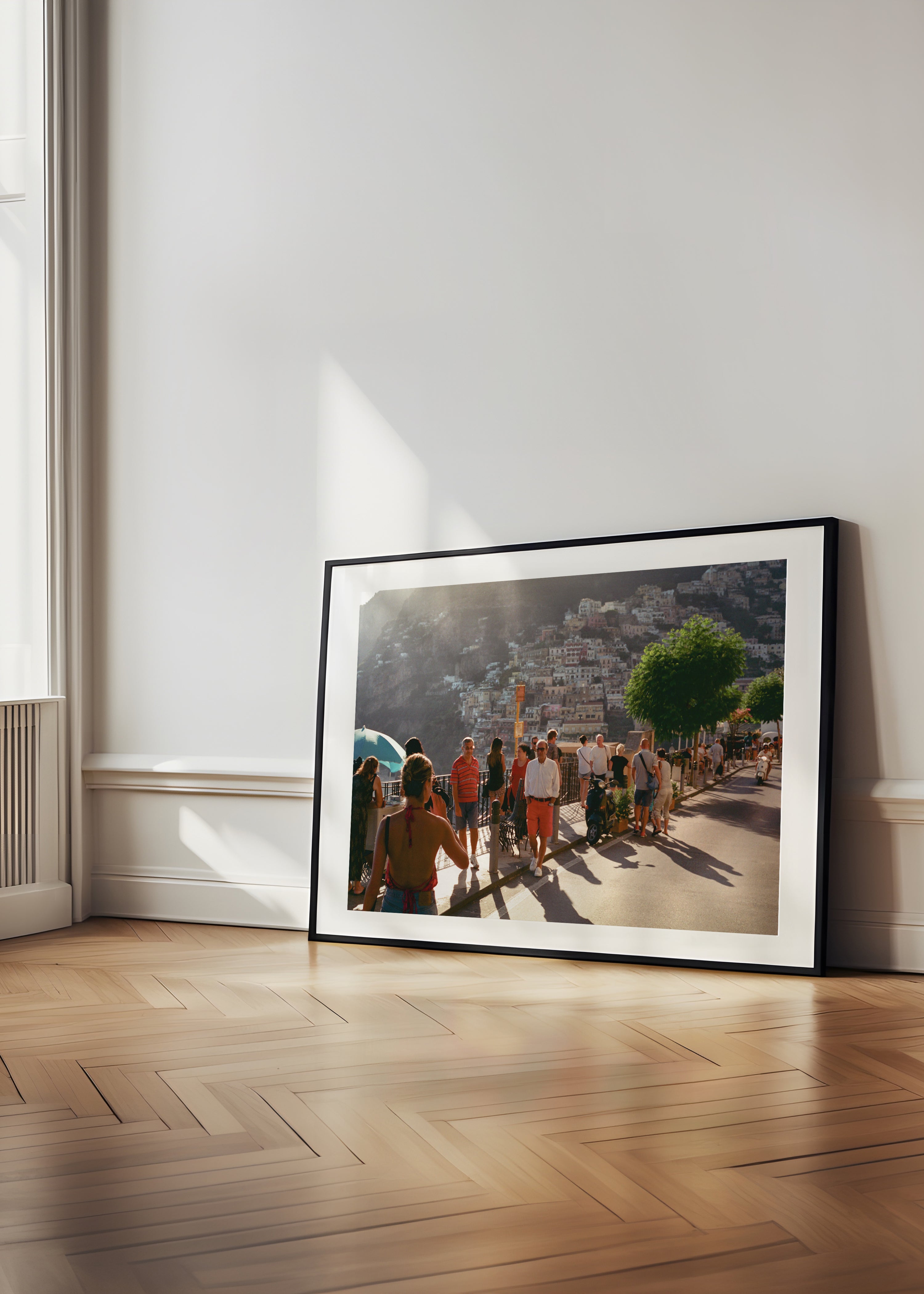 Sara's 'Magic Hour' print in an aesthetic hallway.