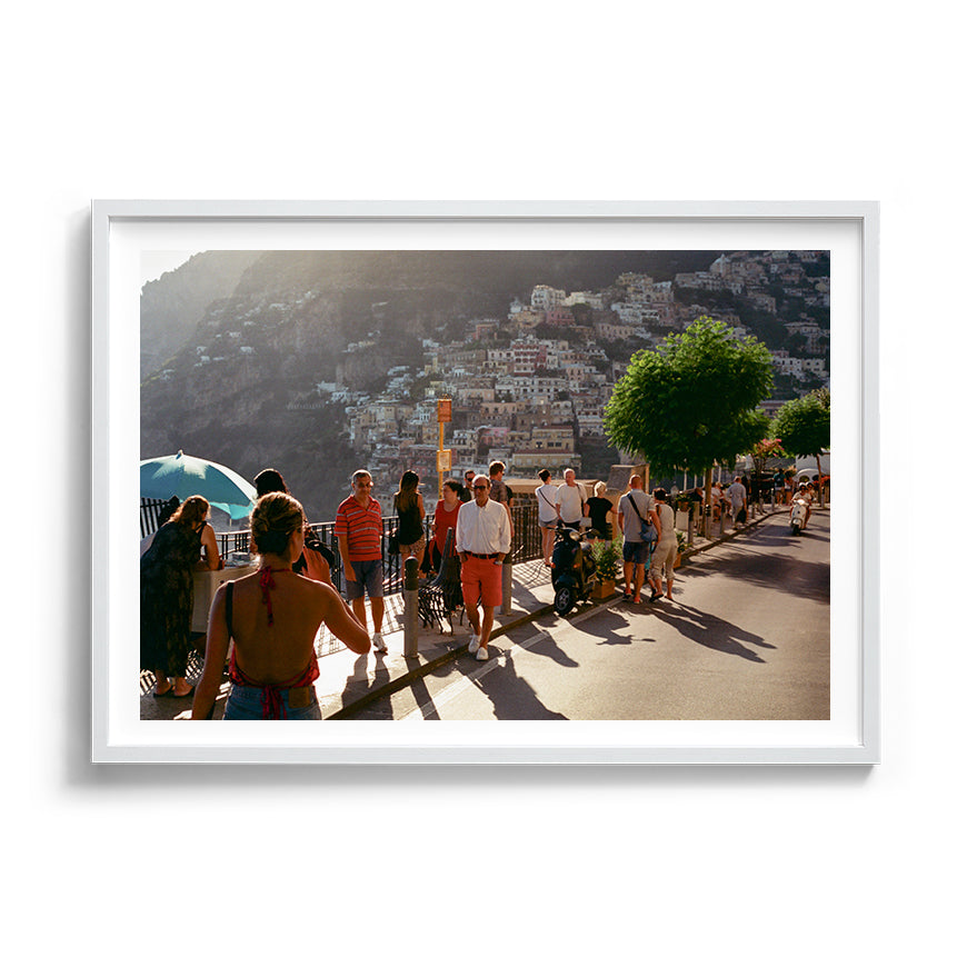 Sara's 'Magic Hour' print in a white timber frame.