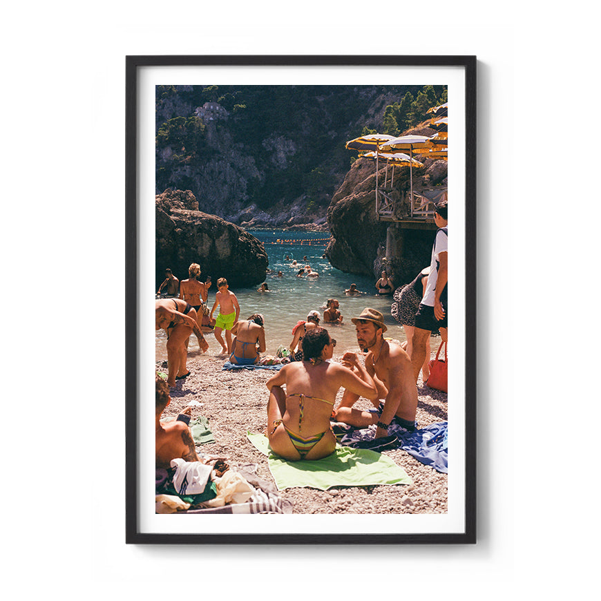 Sara's 'Passion' print framed in a black timber frame.