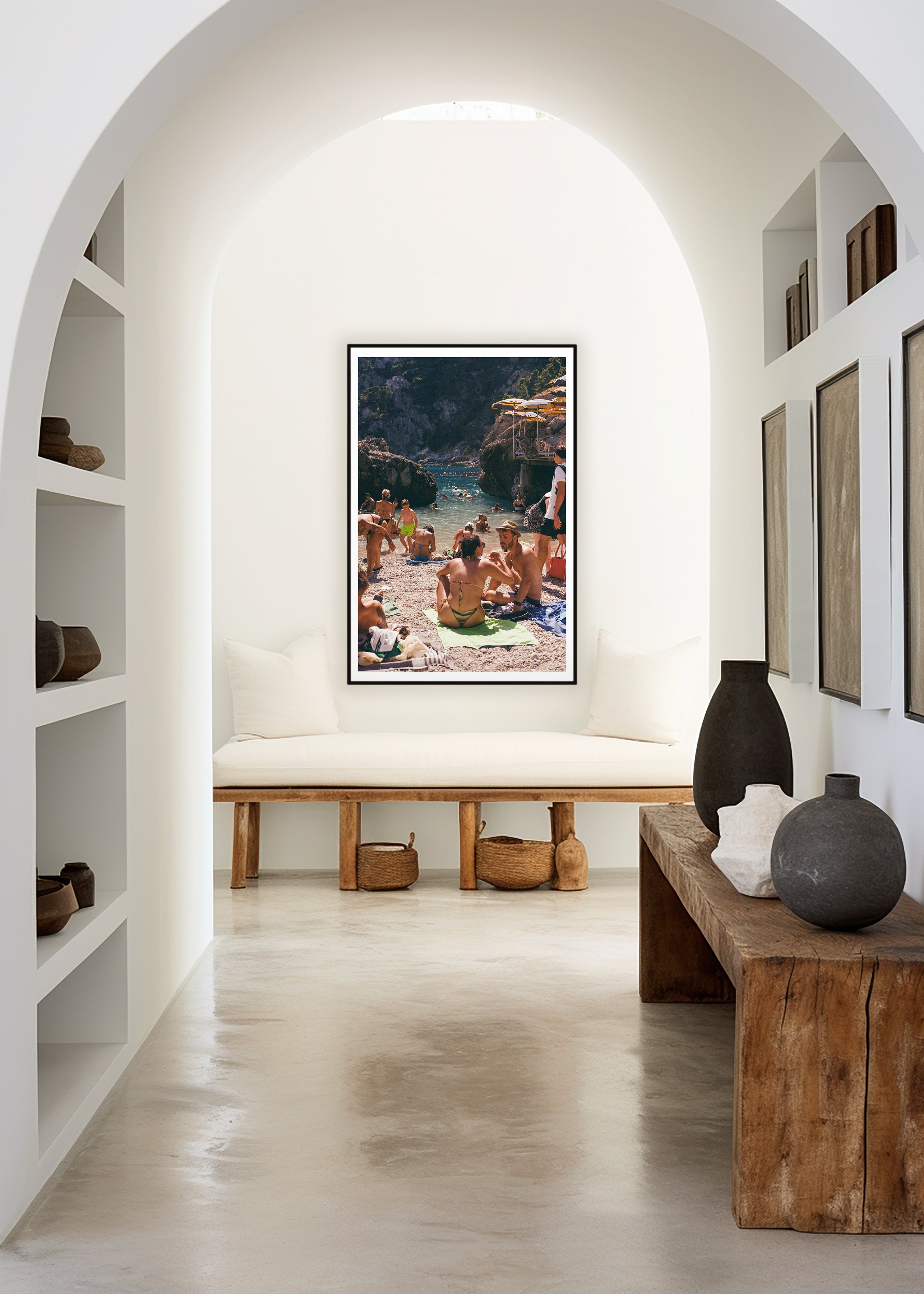 Sara's 'Passion' print framed in an aesthetic hallway.